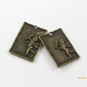 10Pcs Antique Brass Angel Tag Charm Angel Tag Pendant 31x21mm (PND1827)