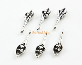 30Pcs Antique Silver sea snail  Charm sea snail Pendant 25x8mm (PND932)