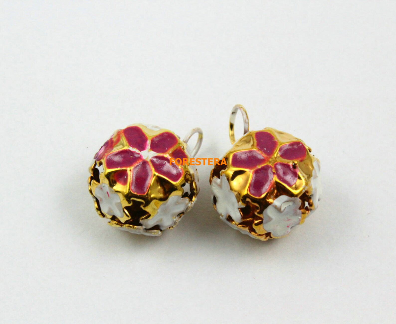 50pcs 14mm Purple Cloisonn Bells Jingle Bells Pet Bells Charm Etsy