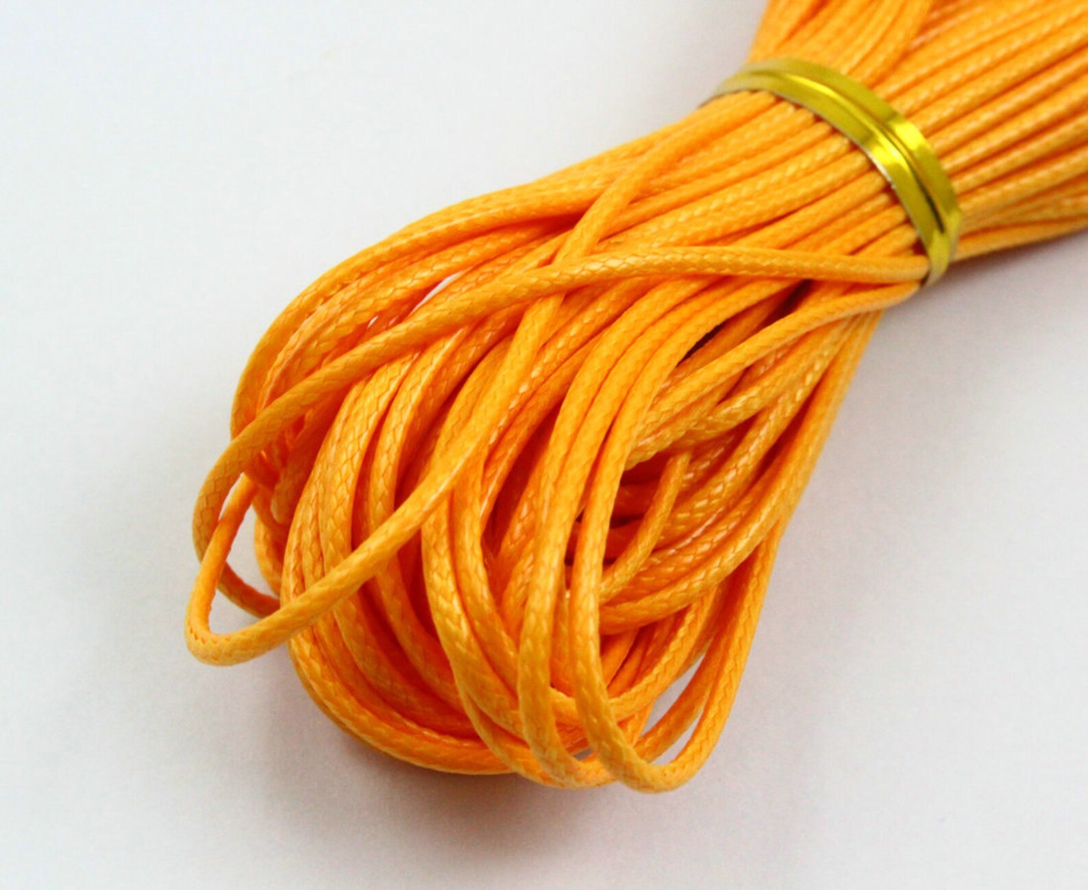 10 Yards 1mm Orange Yellow Wax Cord Korea Polyester Cord Poly Etsy
