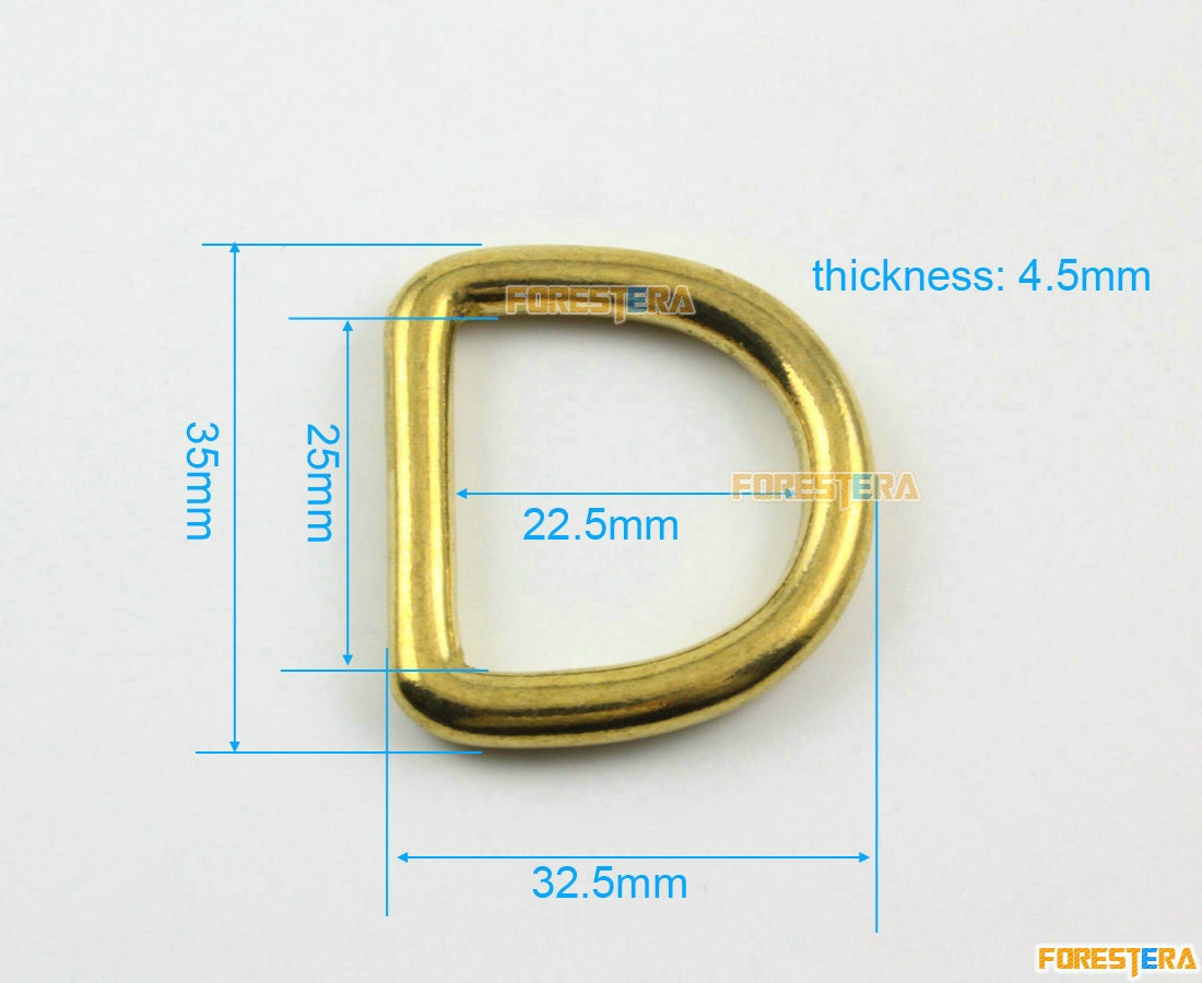 8 Pieces 25mm Solid Brass D Ring for Purse Bag Handbag Strap Etsy