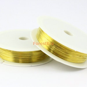 1 Roll Gold Color Copper Wire Jewelry Making Wire Metal Wire 0.3mm / 22 Yards (WI03)