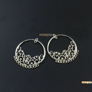 10Pcs Antique Silver Earring Connector Charm Earring Pendant 48x43mm (PND1792)
