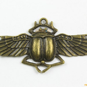 15Pcs Antique Brass Beetle Charm Beetle Pendant 38x62mm (PND1008)