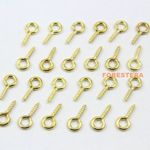500Pcs 5x10mm Eye Screw Gold Screw Eye Pins (JS-YY2)