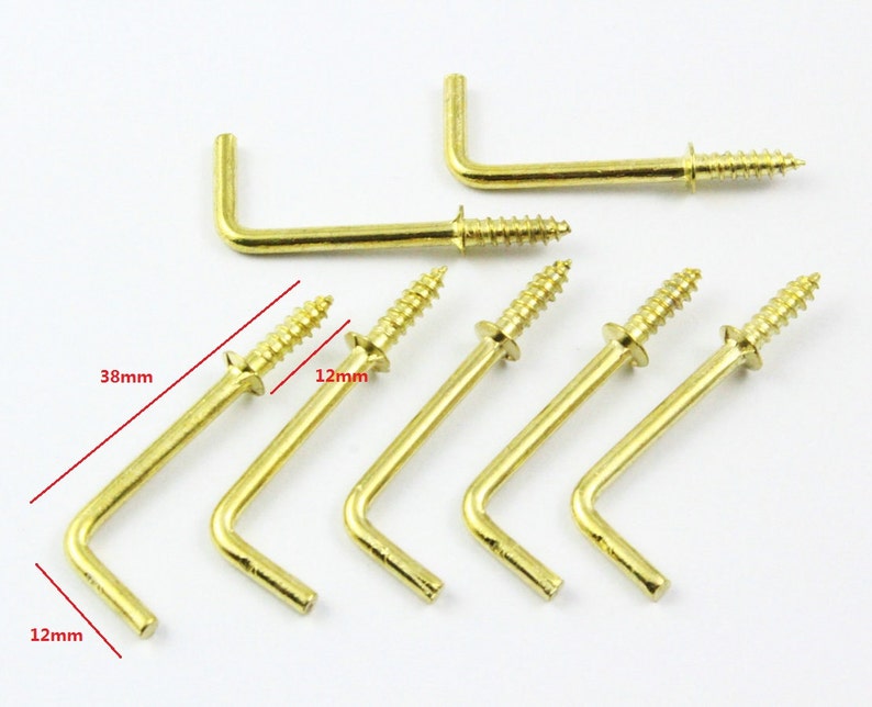 50pcs Gold Jewelry Box Hook L Hook 38x12mm LH38X12 Etsy