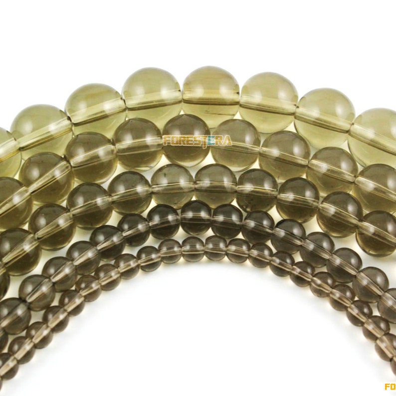10mm Smoky Quartz Glass Bead Brown Glass Bead for Jewelry BEAD-A08-10