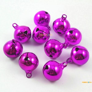 30Pcs 18mm Purple Bells Jingle Bells Christmas Bells Pet Bells (Bell122)