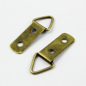 25Pcs Antique Brass Photo Frame Hook Hanging Photo Frame Hanger (PFH30x11)