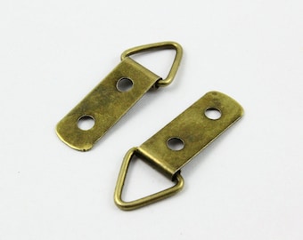 25Pcs Antique Brass Photo Frame Hook Hanging Photo Frame Hanger (PFH30x11)