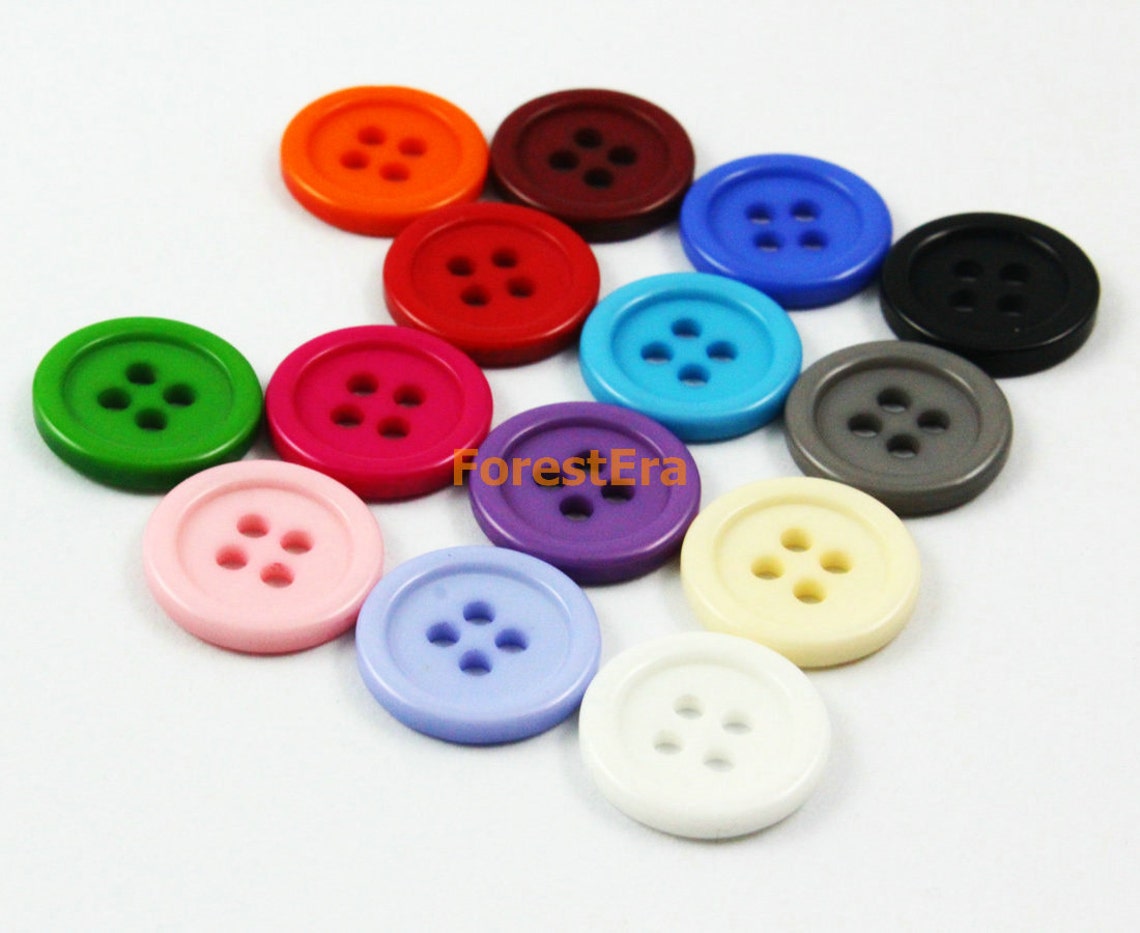 1 Set 370 Pieces 15mm Plastic Buttons Candy Colors Buttons - Etsy