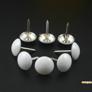 50Pcs 11x17mm White Upholstery Tacks Nails White Tacks White Nail (TN80)