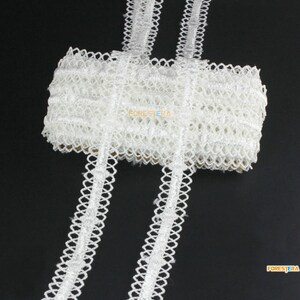 Terylene Lace Trim White Lace Trim Floral Lace Ribbon 1.5cm Width -- 5 Yards (LACE544)