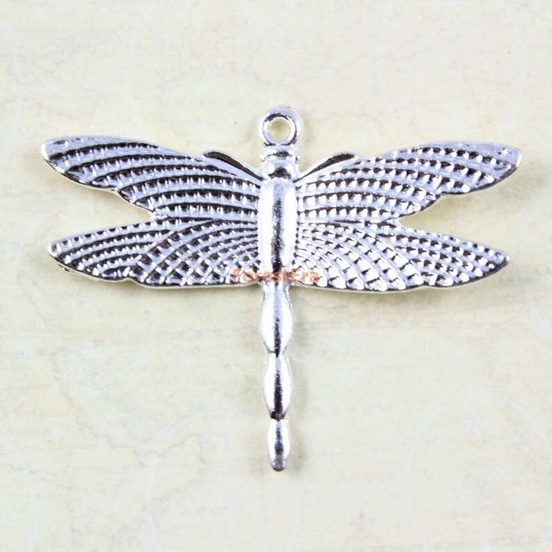 20Pcs Antique Silver dragonfly Charm dragon fly Pendant 36x27mm PND562 image 1