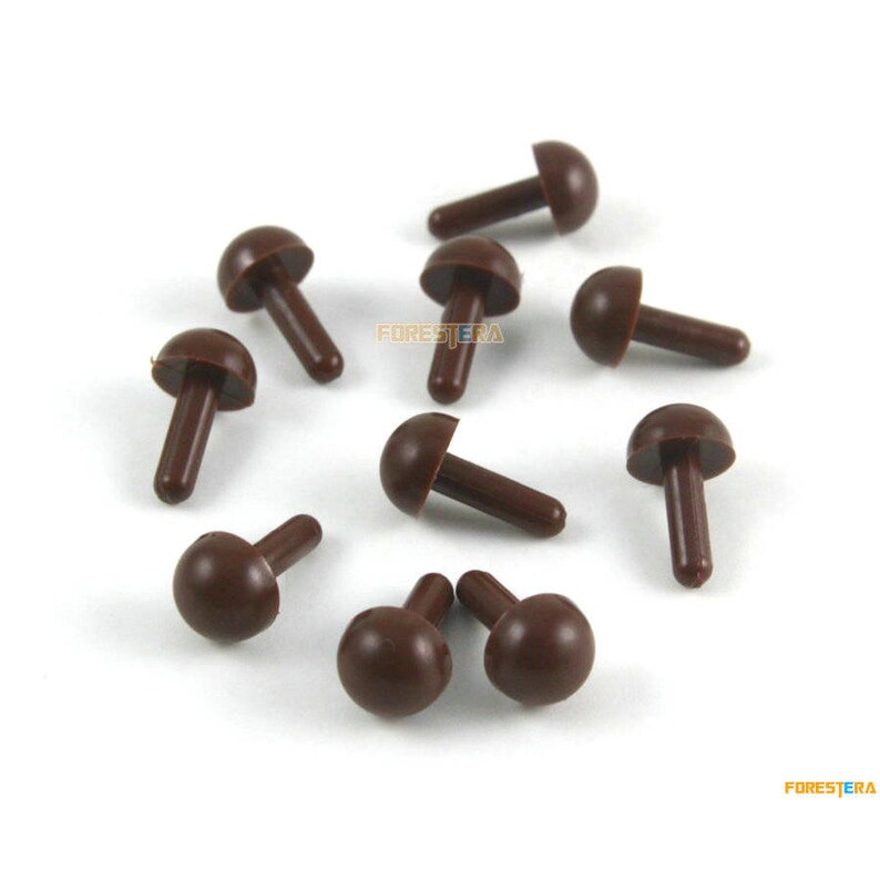 Cat eye Teddy eye WWYJ36 100 Pieces 5.5mm Brown Doll eye Coffee Safety Amigurumi eye