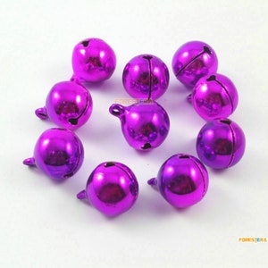 30Pcs 16mm Purple Bells Jingle Bells Christmas Bells Pet Bells (Bell116)