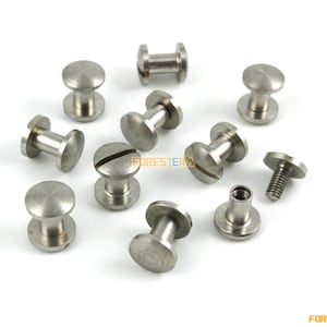 20 Set 8x6mm 304 In acciaio incressivo Rivet Chicago Screw per pelle Craft Cambered Head (SSC8X6)