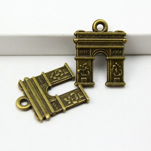 50Pcs Antique Brass triumphal arch Charm triumphal arch Pendant 14x18mm (PND325)