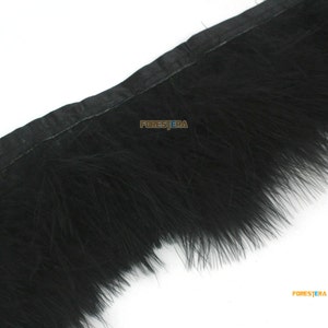 1 Yard Black Feather Trim (YM163)