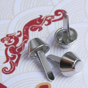 100Pcs 10mm Silver Bucket Shaped Purse Feet (SB-PF10)