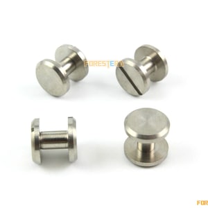 20 Set 10/6mm 304 In acciaio incredino Rivet Chicago Screw per Pelle Craft Flat Head (SSF10X6)