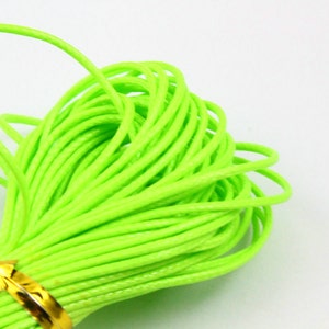 10 Yards 1mm Light Green Wax Cord Korea Polyester Cord Poly Bracelet Thread Cord (LAXIAN17)