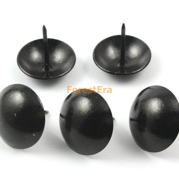 50 unids 25x25mm negro tapicería tachuelas clavos (TN56)