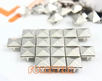 10mm Silver Pyramid Stud Punk Rock Leathercraft Stud (SP10)