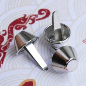 25Pcs 12mm Silver Bucket Shaped Purse Feet (SB-PF12)