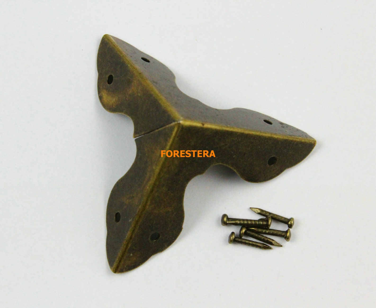 4pcs Antique Brass Jewelry Box Corner Decoration Corner Etsy