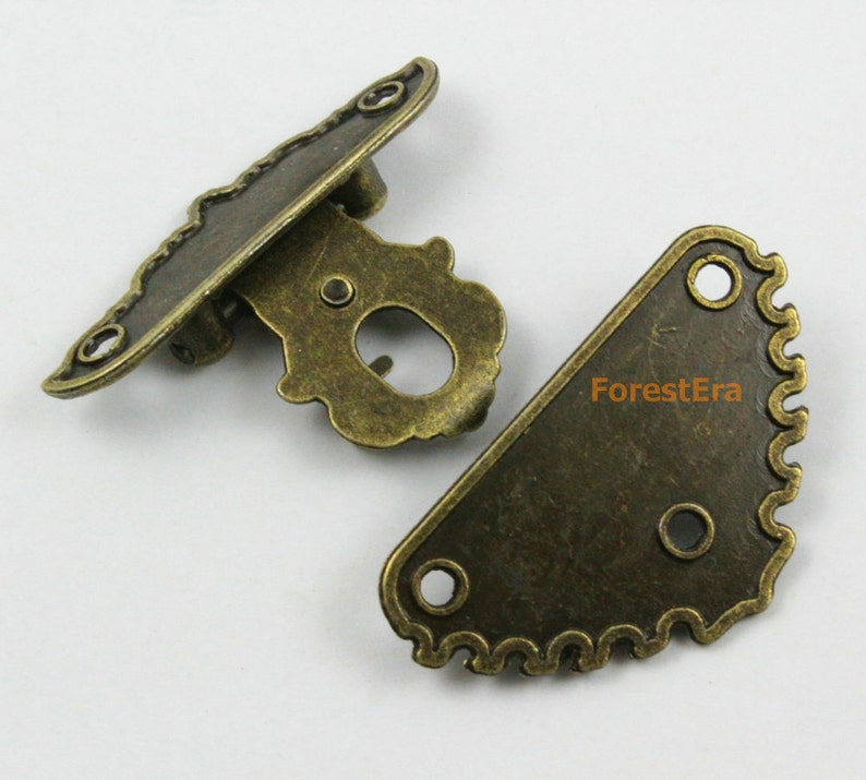 1pcs Antique Brass Jewelry Box Hasp Latch Lock 50x56mm With Etsy