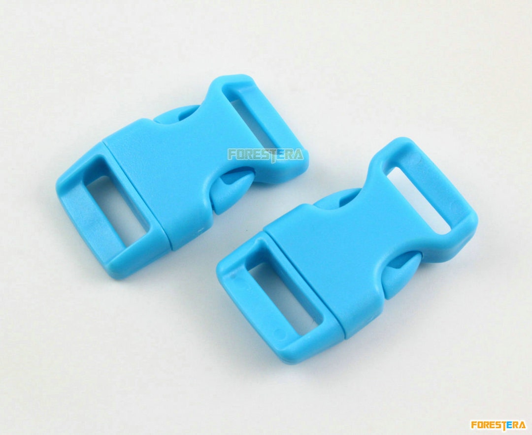 Backpack Clips Blue 50 Pieces 15mm Sky Blue Plastic Side Quick Release Buckle Clip for ...