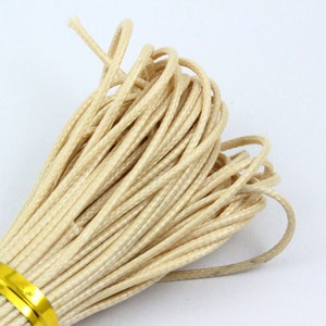 10 Yards 1mm Light Khaki Wax Cord Korea Polyester Cord Poly Bracelet Thread Cord (LAXIAN21)