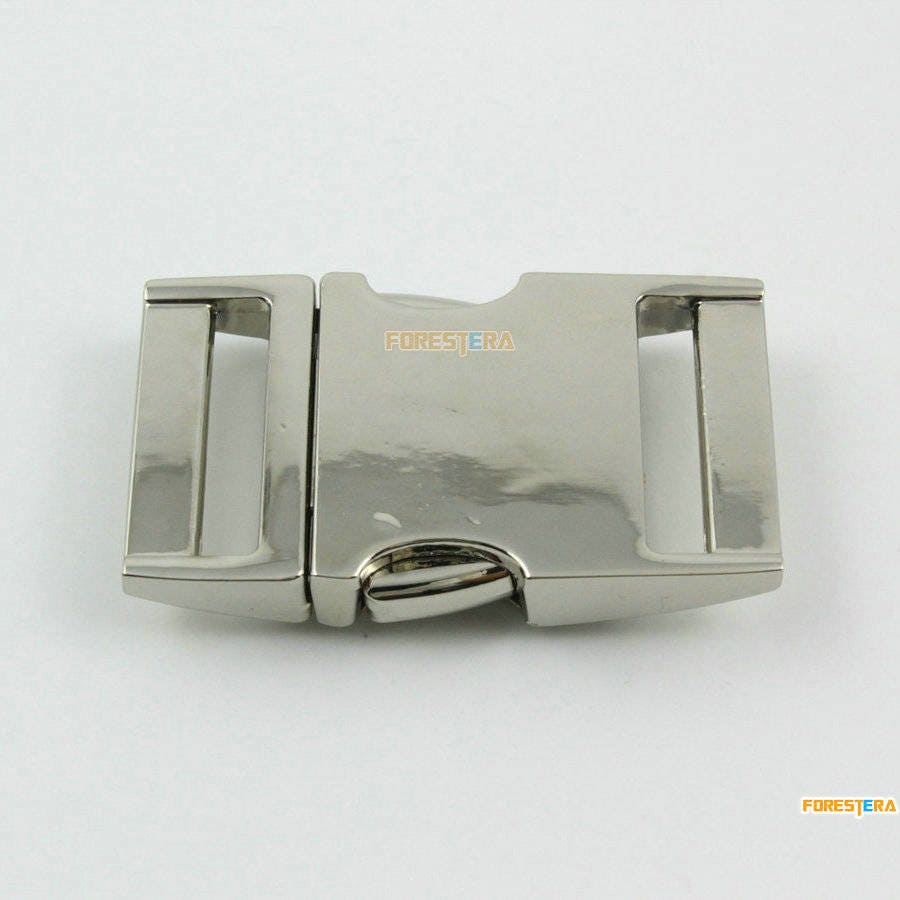 2 Pieces 25mm Silver Metal Side Quick Release Buckle Clip for Backpack ...