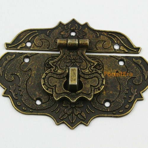Lot De 10 Fermoirs (loquets) Style Antique Bronze Pour Boîte En Bois - Marque Uxcell, Neufs