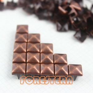 7mm Antique Copper Pyramid Stud Punk Rock Leathercraft Stud (CP07)