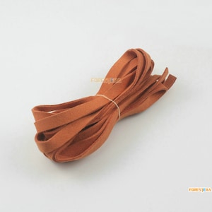 3 Yards 8mm Flat Faux Suede Leather Cord Bracelet Cord Necklace Cord Orange Cord (LPS50)