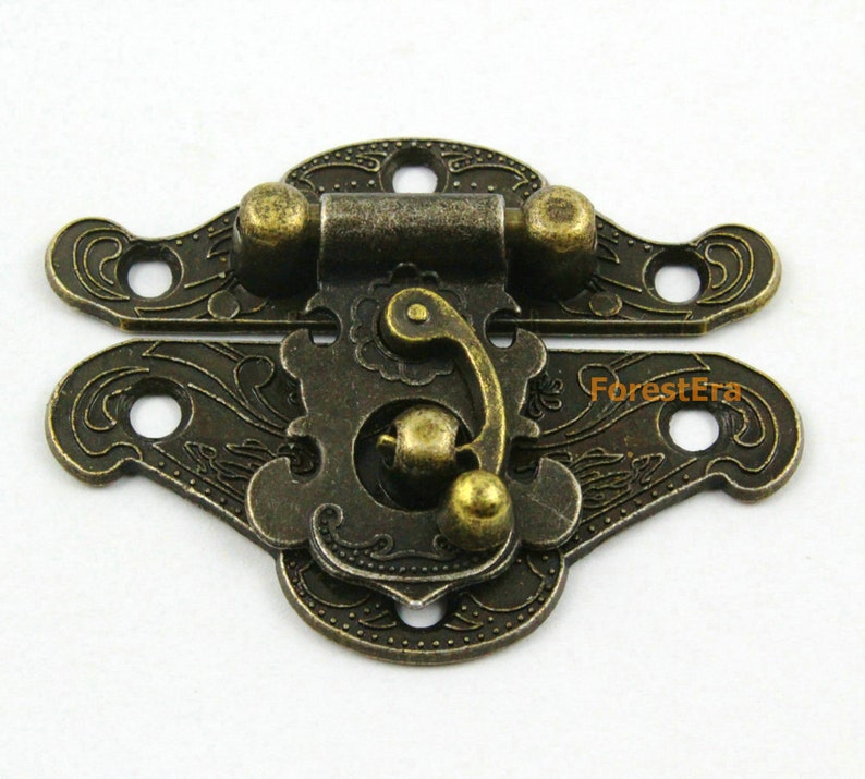 1pcs Antique Brass Jewelry Box Hasp Latch Lock 49x39mm With Etsy