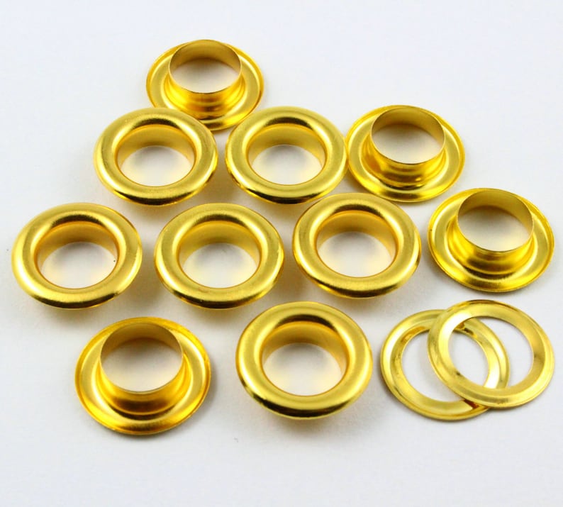 100pcs 17mm Gold Round Grommet Eyelet 17mm X 10mm X 5mm OD Etsy