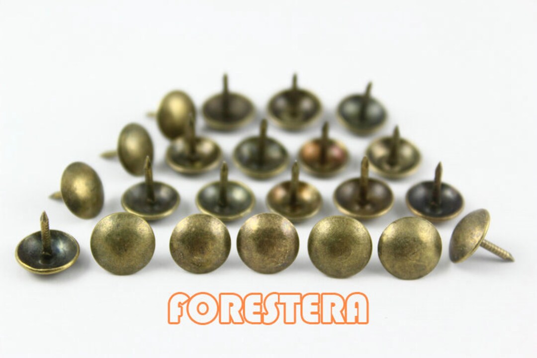 100pcs 9mm Antique Brass Upholstery Tacks Nails Small TN007 Etsy