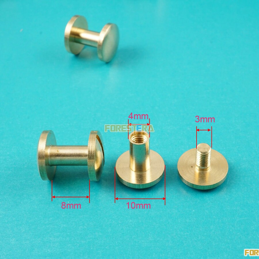 108mm Solid Brass Rivet Chicago Screw for Leather Craft Belt Etsy