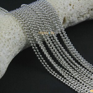 1Pcs 16ft {5m} 1.2mm Silver Necklace Chains Jewelry Links Round Chains (PND1315)
