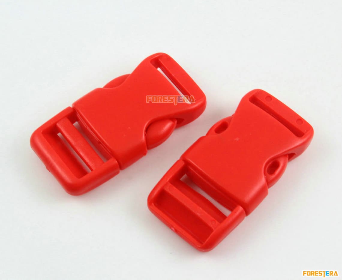 30 Pieces 20mm Red Plastic Side Quick Release Buckle Clip for Etsy