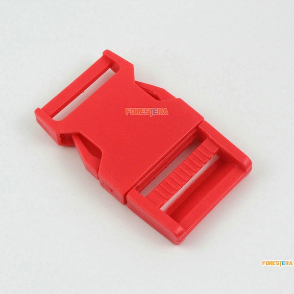 5 Pieces 25mm Red Plastic Side Quick Release Buckle Clip for Backpack Bag (SLCK25-6)