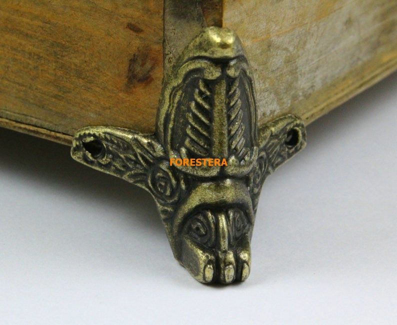 4pcs antique brass jewelry box feet animal box leg case feet etsy