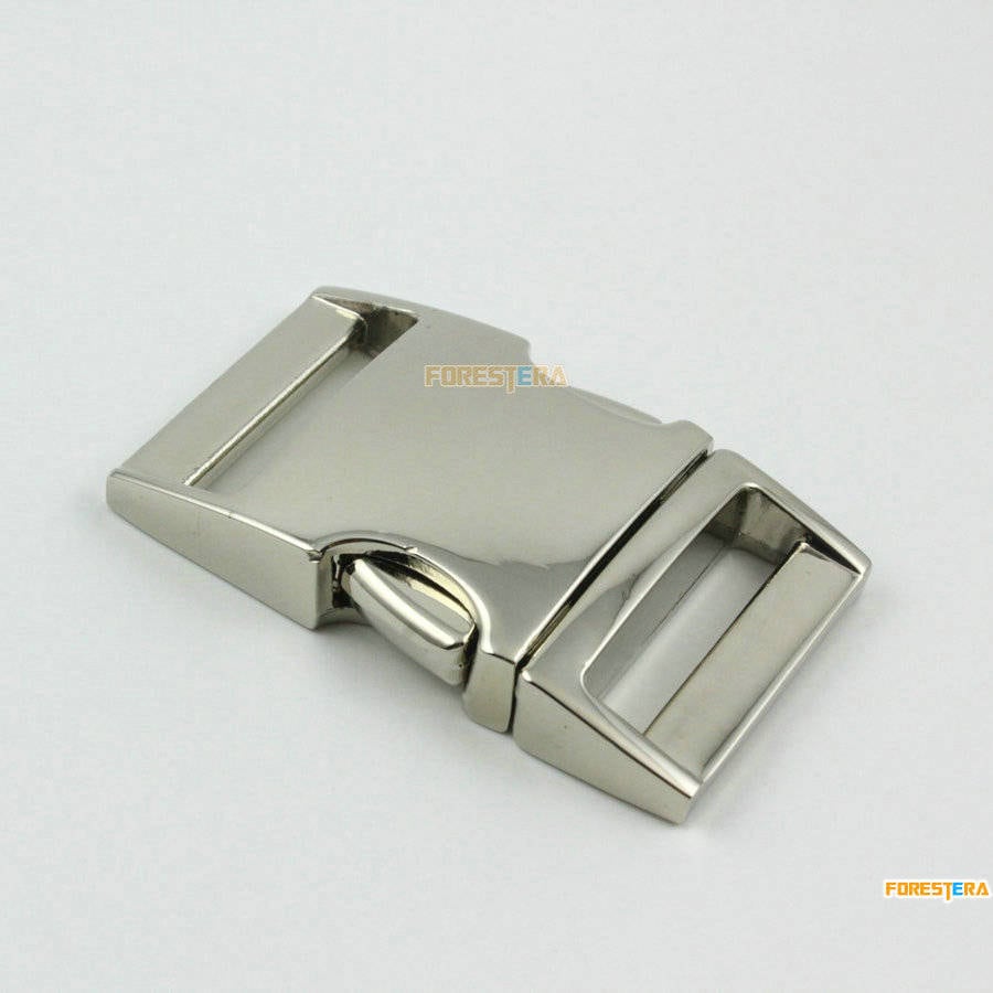 2 Pieces 25mm Silver Metal Side Quick Release Buckle Clip for Backpack ...