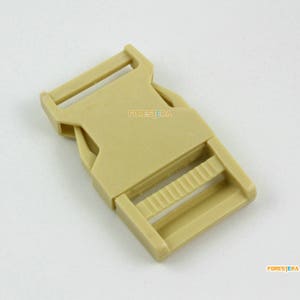 5 Pieces 25mm Beige Plastic Side Quick Release Buckle Clip for Backpack Bag (SLCK25-9)