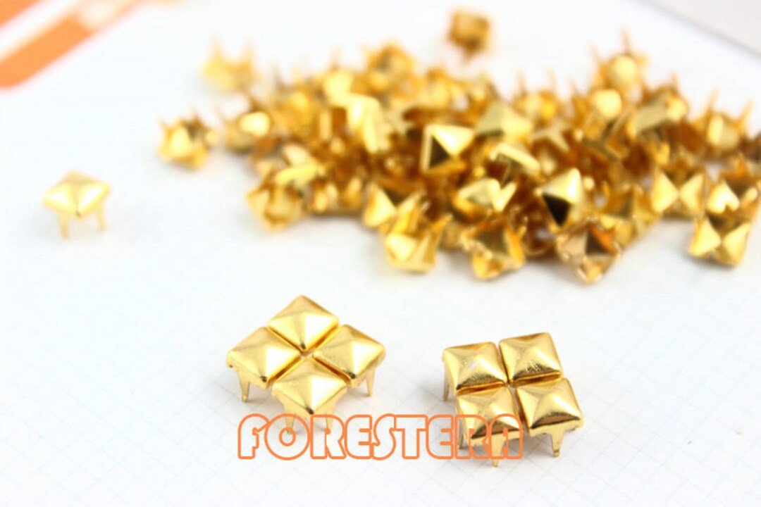 5mm Gold Pyramid Stud Punk Rock Leathercraft Stud (JP05) - Etsy