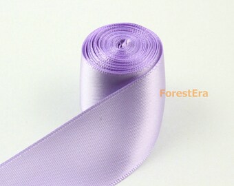 2 Yards 1 Inch Light Purple Glossy Ribbon Hair Ribbon Grosgrain Ribbon (LWD54)