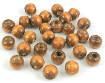 9x10mm Wood Bead Brown Wood Bead for Jewelry (BEAD-A37-9x10)